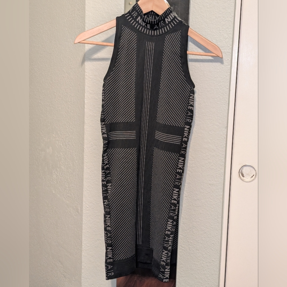 Nike Black and Gray Striped Athletic Dress